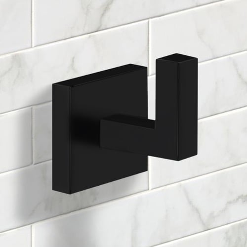 Bathroom Hook, Modern, Square, Black Nameeks NNBL0054
